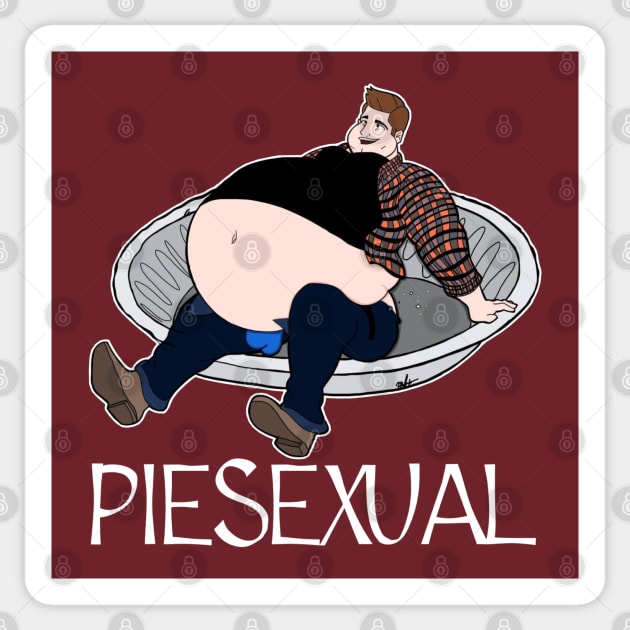 Piesexual Sticker by Whitelaw Comics